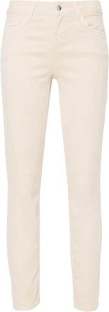 Liu Jo Slim-fit broek - Dames - Slim Fit Broeken - Beige - W32 - Katoen - Broeken