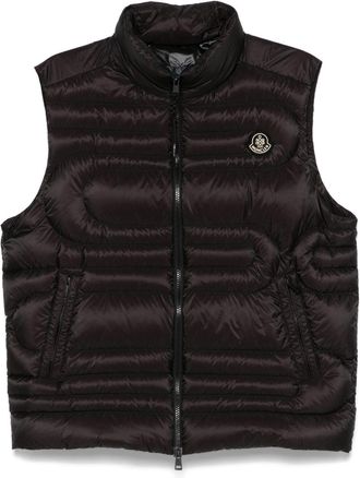 Moncler Emeishan gilet - men - Polyamide/Down/Polyamide/Feather - 4 - Black