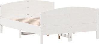 vidaXL Vidaxl - Estructura De Cama Sin Colch&oacute;n Madera De Pino Blanca 140x190 Cm