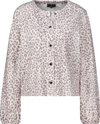 Monari Leopard Cardigan - Dames - Vesten - Grijs - 3XL - Truien & Vesten