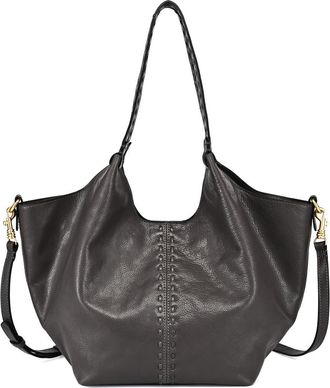 OLD TREND Magnolia Genuine Leather Handwoven Convertible Tote in Grey at Nordstrom