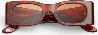 Ganni Beige x Ace & Tate Tigers Eye Kayla Sunglasses