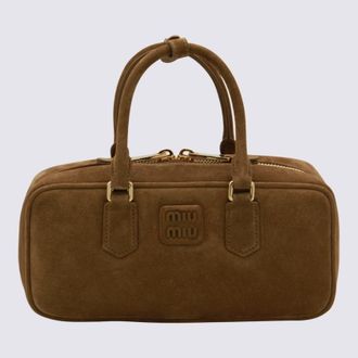 Miu Miu Brown Leather Arcadie Crossbody Bag