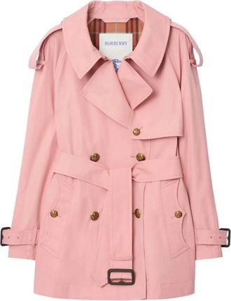 Burberry Short Lightweight Cotton Fitzrovia Trench Coat Clothing