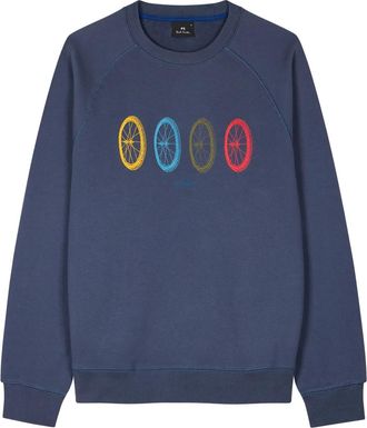 Paul Smith Sweater met geborduurd logo - Blauw