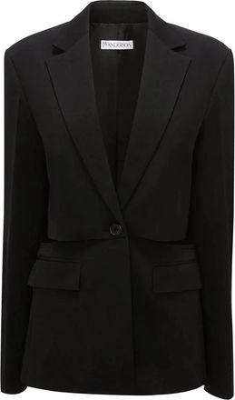 J.W.Anderson Zwarte wollen casual blazer - Dames - Blazers - Zwart - M - Wol - Jassen