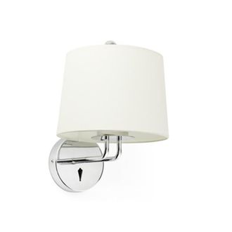 Faro Barcelona Faro Montreal - Aplique De Pared Con Pantalla En Cromo, E27