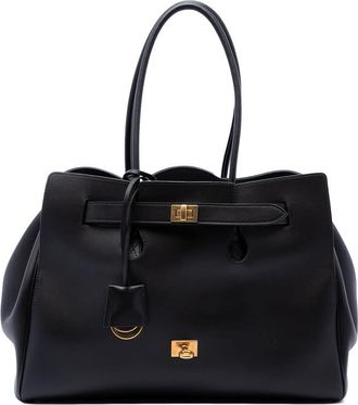 Balenciaga Pre-owned Balenciaga Medium Smooth Calfskin Bel Air Carry All Tote Ladies OMFT6NKT518ITJAG