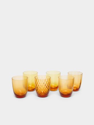 NasonMoretti Idra Hand-Blown Murano Glass Tumblers (Set of 6)