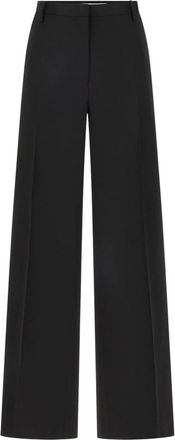 Fendi Wijde broek - Dames - Wijde Broeken - Zwart - S - Katoen - Broeken