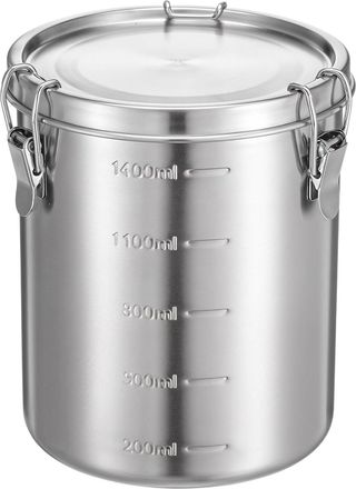 OEM Bote De Acero Inoxidable Para Caf&eacute; Molido Recipiente Met&aacute;lico 100% Herm&eacute;tico Con Tapa A Prueba De Fugas: Mantiene Los Granos De Caf&eacute;, El Az&uacute;car Y El T