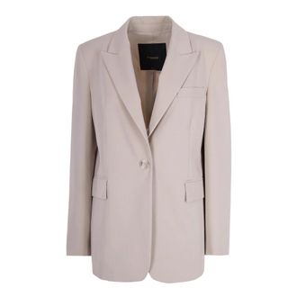 Pinko Pinko, Jassen, Dames, Beige, S, Leer, Blazers