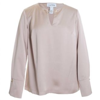 Joseph Ribkoff Womens Satin Straight Top In Fawn