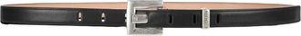 Balmain Anthem Glad Leren Riem - Heren - Riemen - Zwart - 90 CM - Accessoires