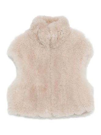 Liska high-neck sleeveless gilet - Neutrals