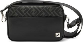 Fendi Logo Leather Messenger Bag