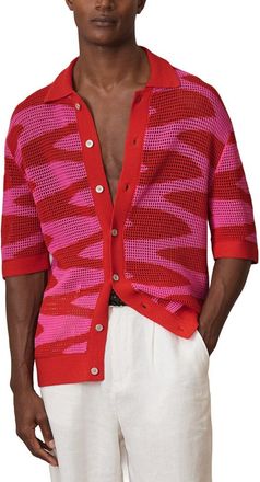 Reiss Soliel Wave Jacquard Top