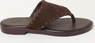 Fat Face FatFace Maeve Chocolate Brown Suede Whipstitch Mule Sandal
