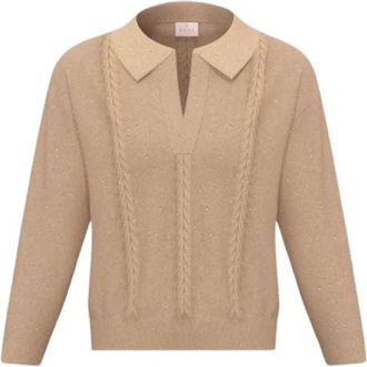 Marella V-hals Gebreide Kleding - Dames - V-hals truien - Beige - L - Truien & Vesten