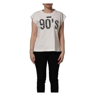 Dolce & Gabbana T-Shirts, female, White, Size: M Graphic Sleeveless Tank Top