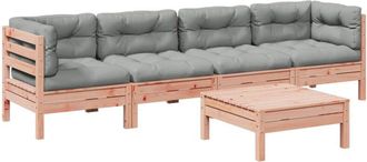 vidaXL Vidaxl - Set De Sof&aacute;s Jard&iacute;n 5 Pzas Con Cojines Madera Abeto Douglas