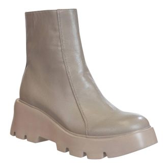 Naked Feet Womens Xenus Platform Ankle Boots In Greige