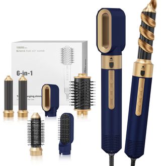 OEM Moldeador De Cabello 6 En 1, Moldeador De Aire, Secador De Cabello, Cepillo Para Secador, Herramientas De Peinado, 3 Configuraciones De Velocidad Y Te