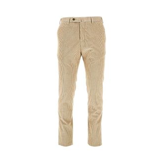 Pantaloni Torino Corduroy Slim Fit Broek - Heren - Broeken - Beige - Maat: L Corduroy