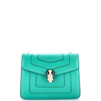 Bulgari Serpenti Forever Square Shoulder Bag Leather Small