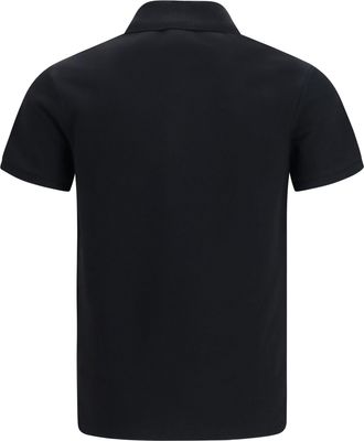 Balmain Mens Pb Embroidered Logo Polo Noir-Blanc Cotton Shirts Noir/blanc T-shirts And Polos