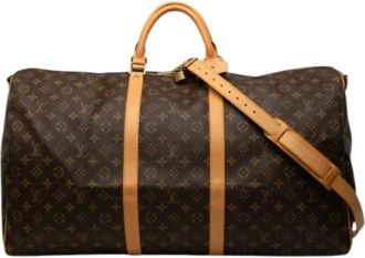Louis Vuitton Pre-owned Keepall Bandouliere 60 - unisex - Pre-owned - Bruin - Maat: ONE Size Leer