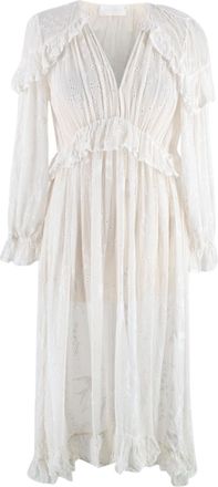 Zimmermann White Lace Midi Dress Size XS