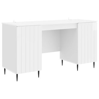 vidaXL Escritorio Brillante 142,5 X 50 X 75 Cm Madera De Ingenier&iacute;a Vidaxl