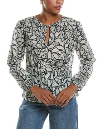 Velvet Velvet By Graham & Spencer Wynne Printed Voile Top