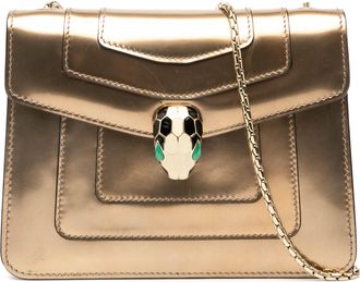 Bulgari Gold Small Patent Serpenti Forever Crossbody