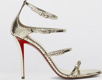 Christian Louboutin Sandalo in pelle laminata stampa pitone