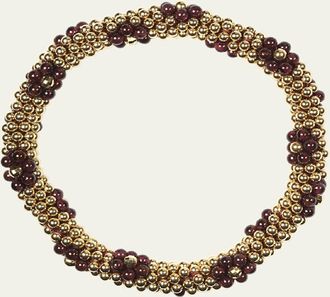 Meredith Frederick 14K Yellow Gold and Garnet Beaded Bracelet