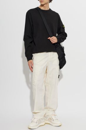 Stone Island Sweatshirt With Logo Patch, Mens, Black