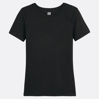 La Redoute Collections T-shirt met ronde hals en korte mouwen