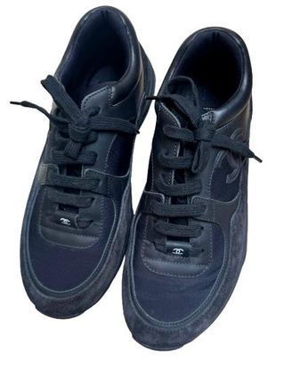 Chanel Black Classic Trainers Size 35.5