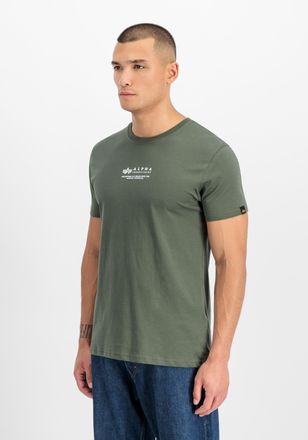 Alpha Industries T-Shirt ALPHA INDUSTRIES Alpha Wording T-Shirt, Herren, Gr. 3XL, gr&uuml;n (schwarz olive), Obermaterial: 100% Baumwolle, Shirts T-Shirt