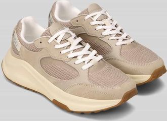 Marc O'Polo Sneaker aus Rindleder und mit Mesh-Einsatz Modell LIV in Mittelgrau, Gr&ouml;&szlig;e 41