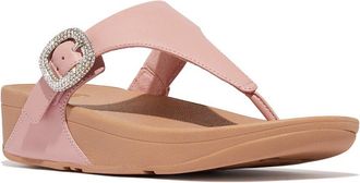 FitFlop FitFlop Lulu Crystal-Buckle Leather Sandal