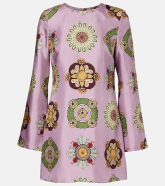 La DoubleJ Supremes Swing silk twill minidress