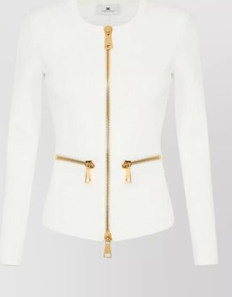 Elisabetta Franchi slim-fit milano-stitch zip cardigan
