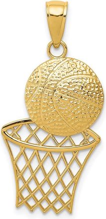 Diamond2Deal 10k Yellow Gold Basketball Net Pendant