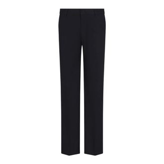 A|X Armani Exchange Straight Trousers, male, Blue, Size: W34 Cotton Twill Straight Pants Side & Back Pockets
