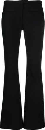 Courrèges crepe flared trousers - women - Polyamide/Viscose/Spandex/Elastane/Cupro/Virgin Wool - 38 - Black