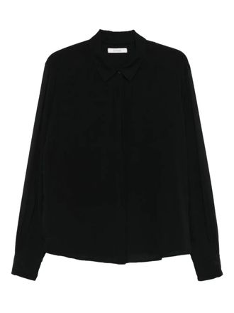 Kristensen Du Nord button-down blouse - women - Silk/Elastane - 2 - Black