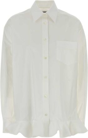 Moschino Off White Relaxed Solid Shirt